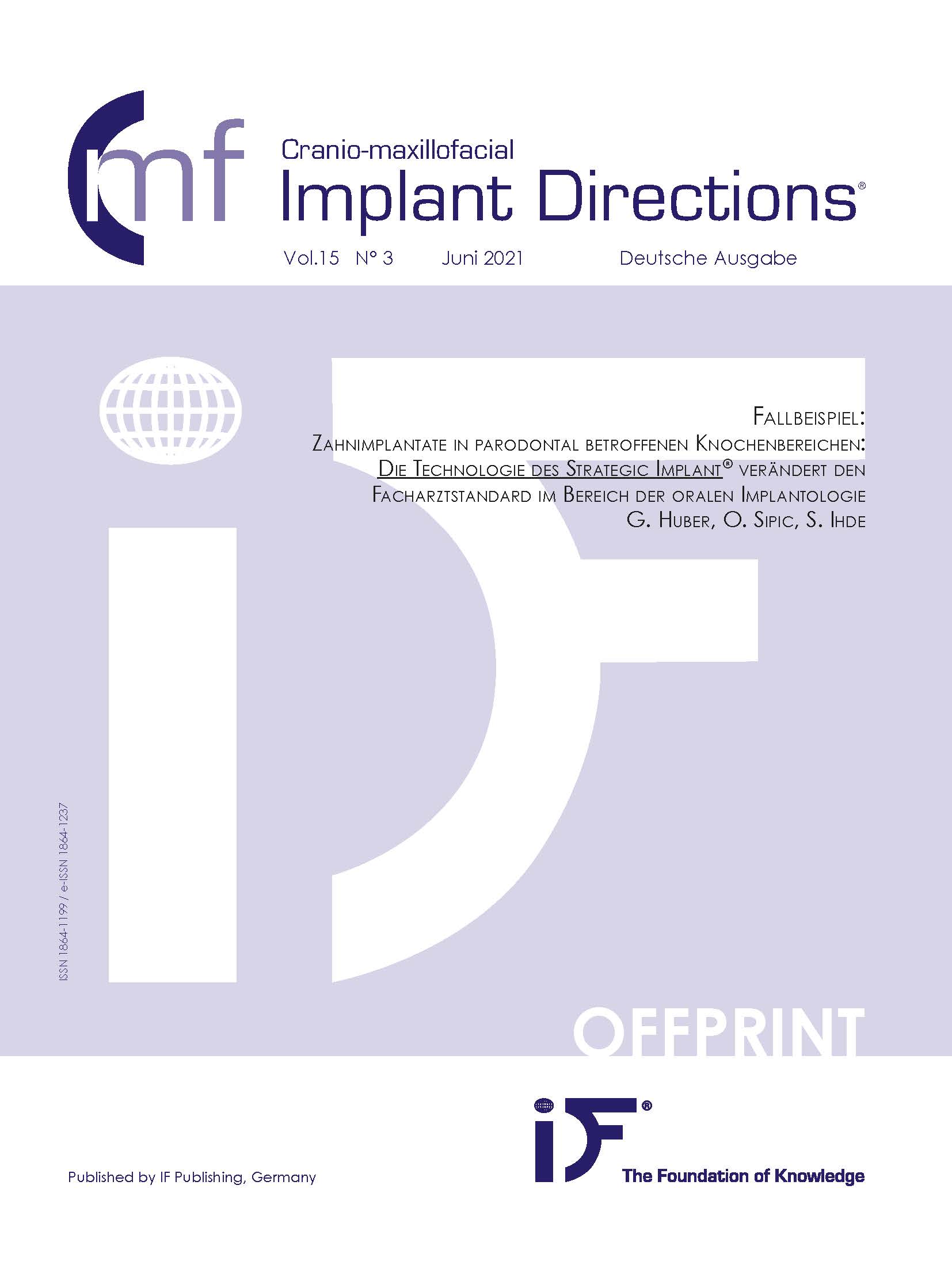 Preview Cranio-maxillofacial Implant Directions Vol. 15 Issue 3 DE - June 2021